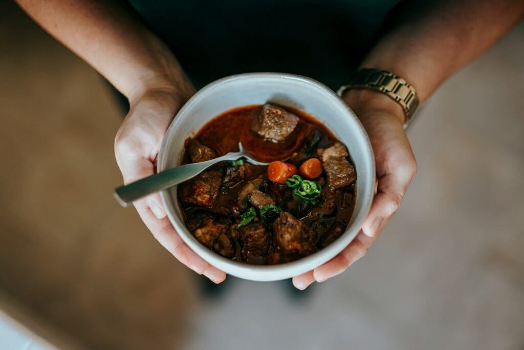 Beer and food pairing with beef stew